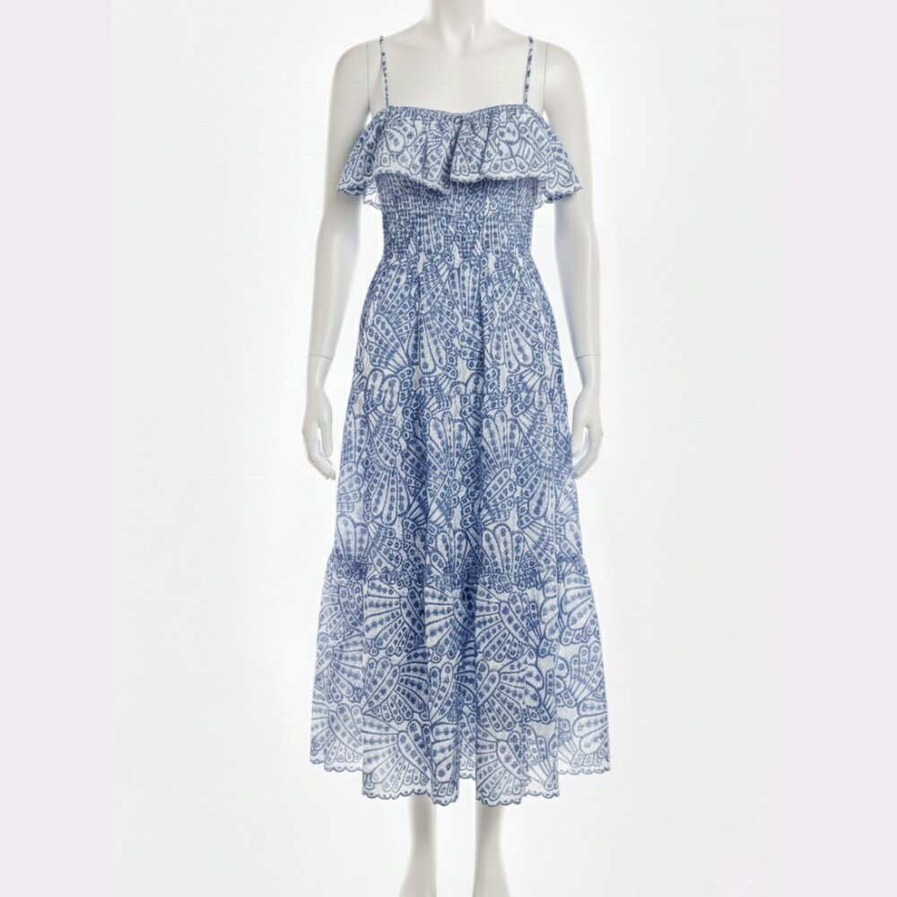 Elan Eyelet Tiered Midi Dress - Bloomingdale's Exclusive